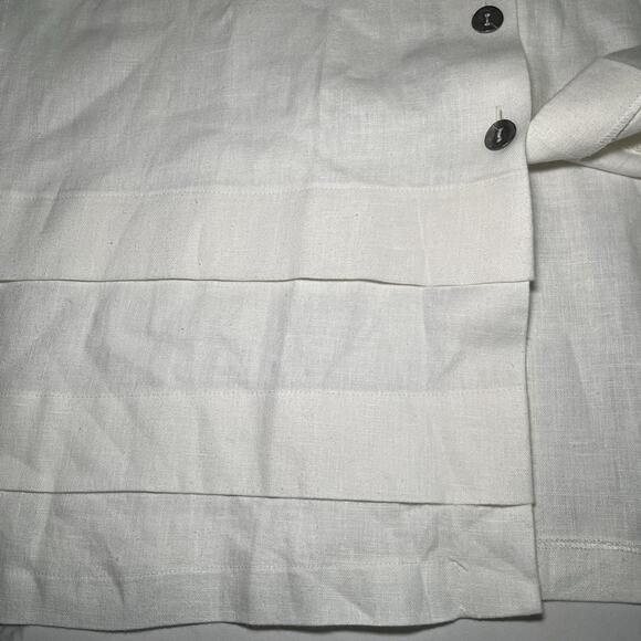 Itemz Chris Baumgartner Linen Blouse Tunic Ivory One Size Fits Most Lagenlook EC - Picture 8 of 11